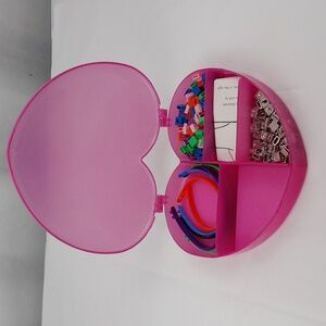 Pink Glitter Heart Bracelet Kit